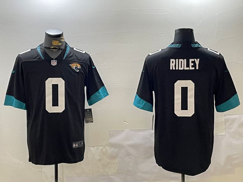 Men Jacksonville Jaguars 0 Ridley Black Second generation 2024 Nike Limited NFL Jersey style 1